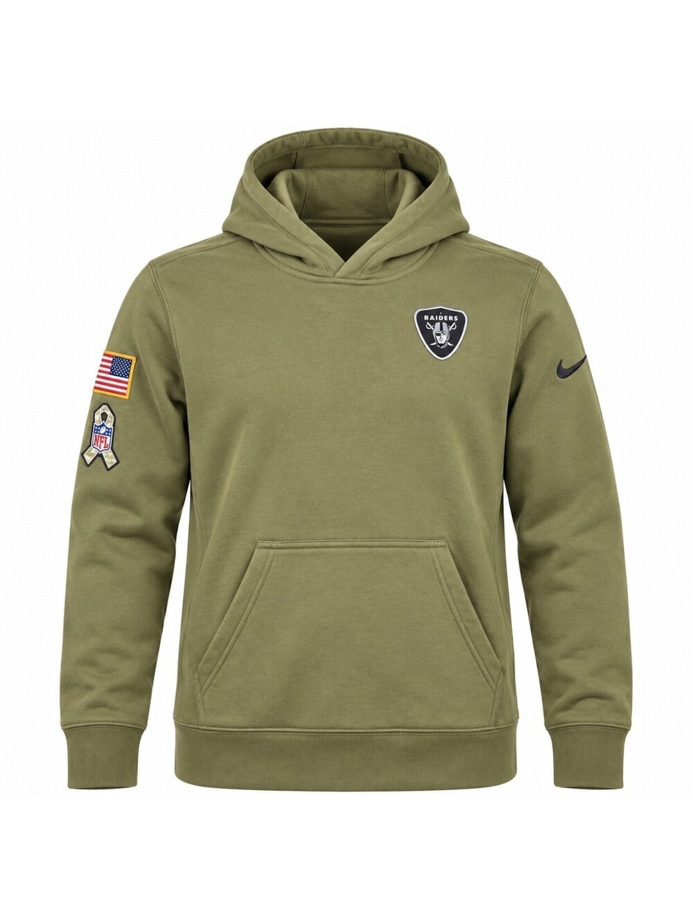 Nike Las Vegas Raiders Salute to Service Hoodie Youth Large 14/16 Olive Green